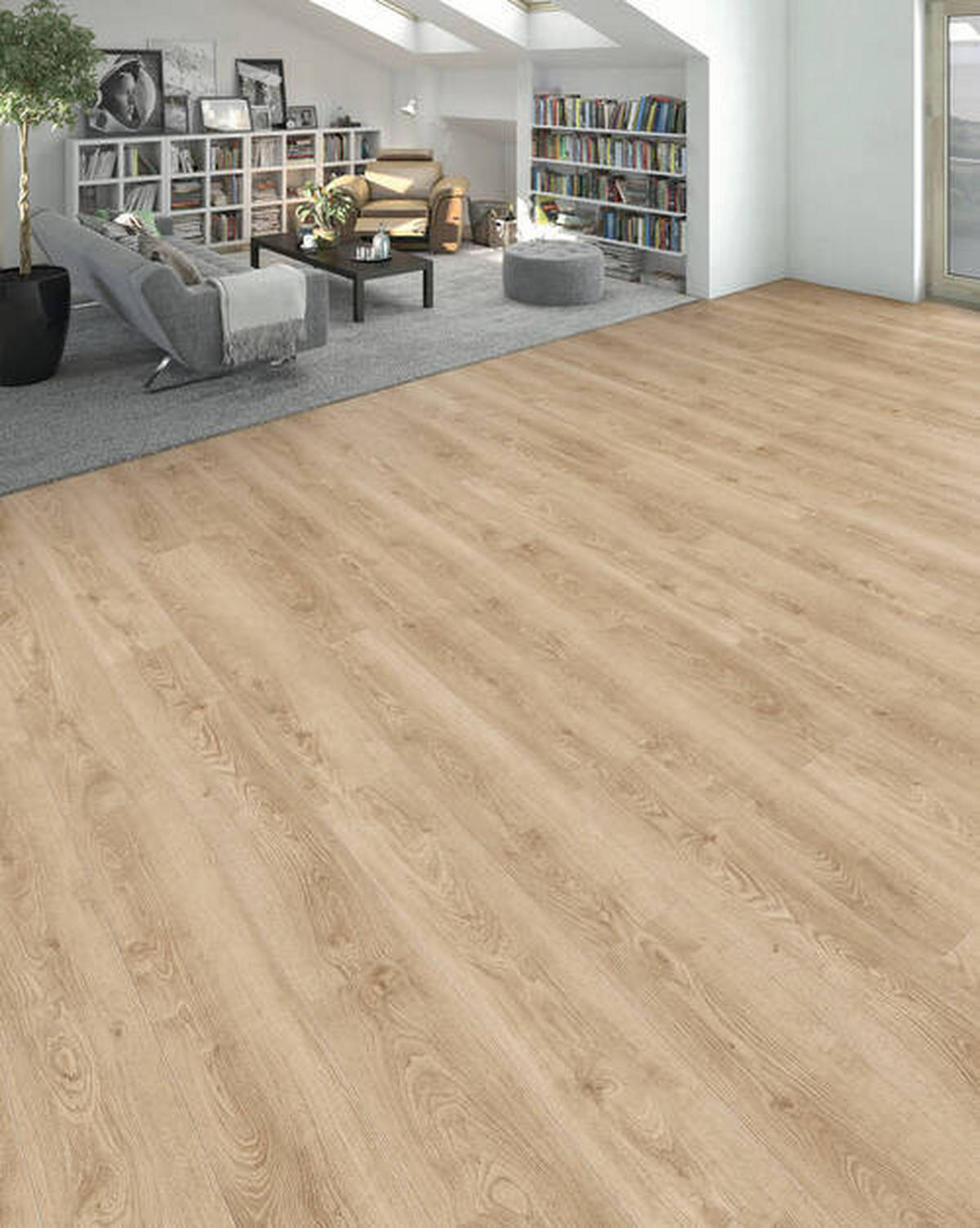 DESIGNBODEN Living by HARO Designboden PowerStar  per  m² - Hellbraun, Basics, Holzwerkstoff (19.3/128.2cm) - Living by HARO