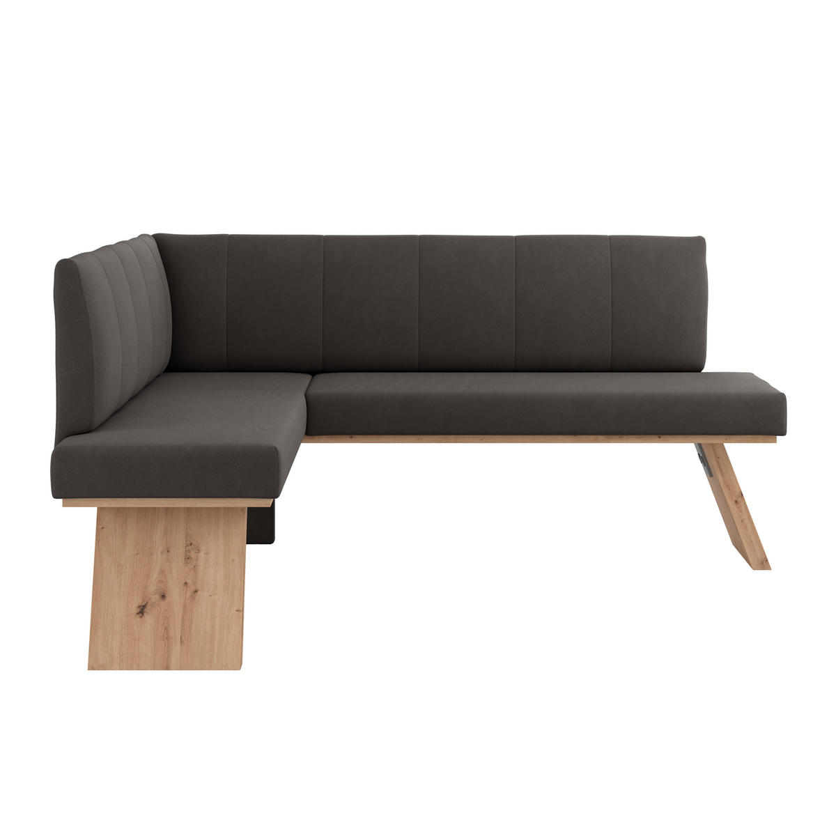 ECKBANK 150/185 cm Webstoff Anthrazit   - Eichefarben/Anthrazit, KONVENTIONELL, Textil (150/185cm) - Livetastic