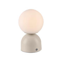 AKKU-TISCHLEUCHTE RUDI 12/12/20 cm  - Sandfarben, Design, Glas/Kunststoff (12/12/20cm) - Schöner Wohnen