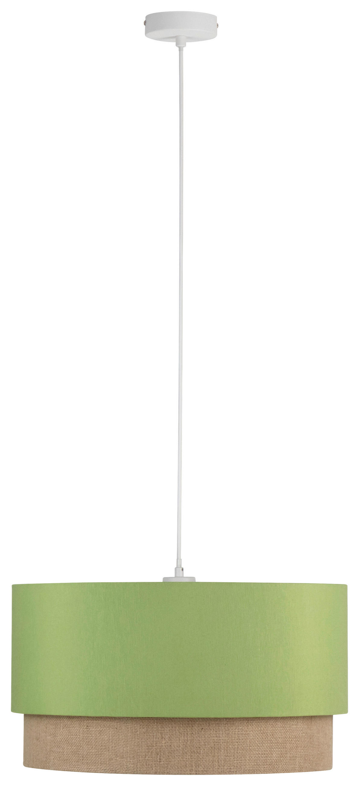 HÄNGELEUCHTE 45/120 cm  - Salbeigrün/Naturfarben, Trend, Kunststoff/Textil (45/120cm) - Collett's Monde