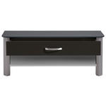 GARDEROBENBANK  in 117/46/34 cm  - Chromfarben/Schwarz, Design, Glas/Holzwerkstoff (117/46/34cm) - Moderano