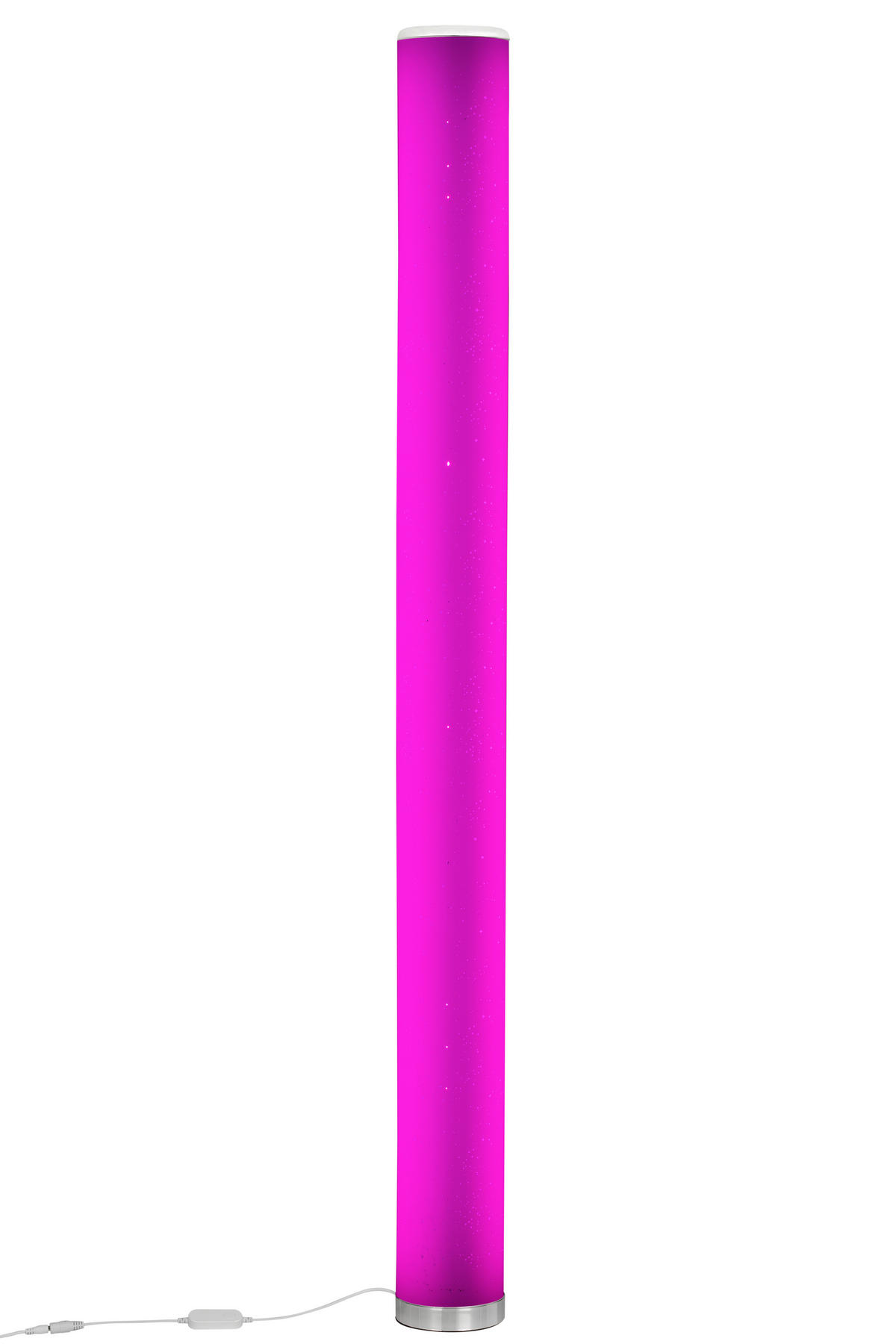 LED ÁLLÓLÁMPA - króm/fehér, Trend, műanyag (13/150cm) - Novel