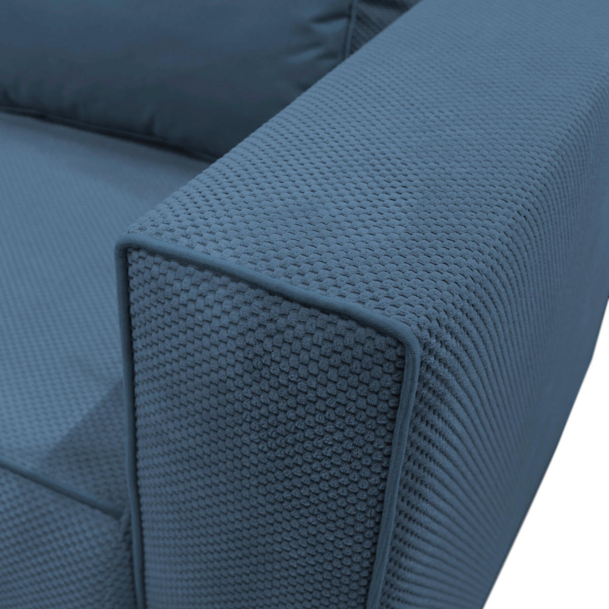 RÉCAMIERE in Plüsch Blau  - Blau/Rosa, Design, Kunststoff/Textil (168/73/99cm) - MID.YOU
