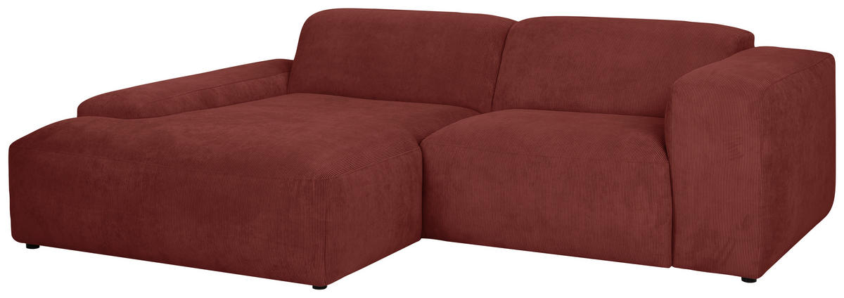 HÖRNSOFFA i manchester röd  - röd/svart, Design, textil/plast (170/252cm) - MID.YOU