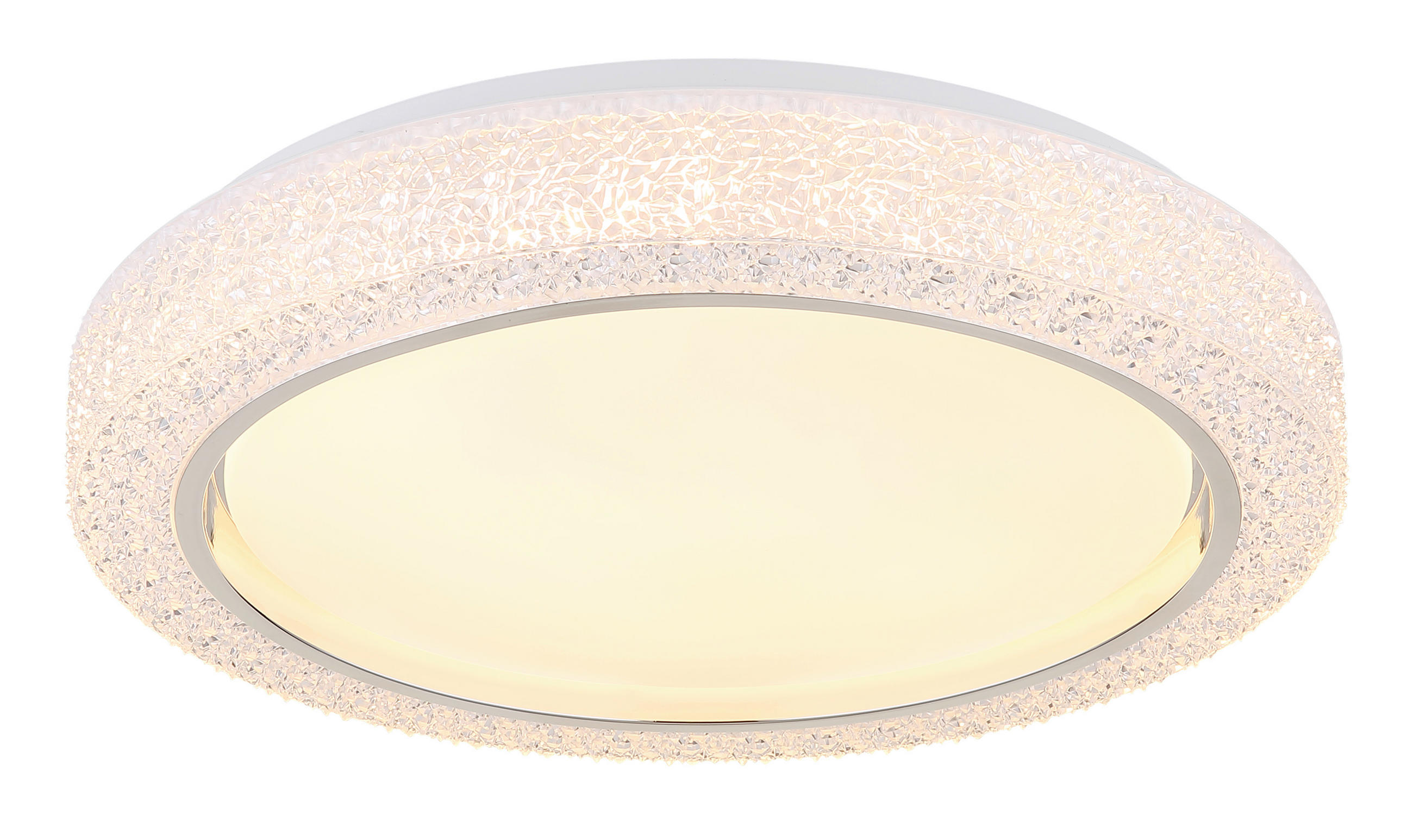 LED-DECKENLEUCHTE  40/8 cm    - Klar/Chromfarben, Konventionell, Kunststoff/Metall (40/8cm) - Globo