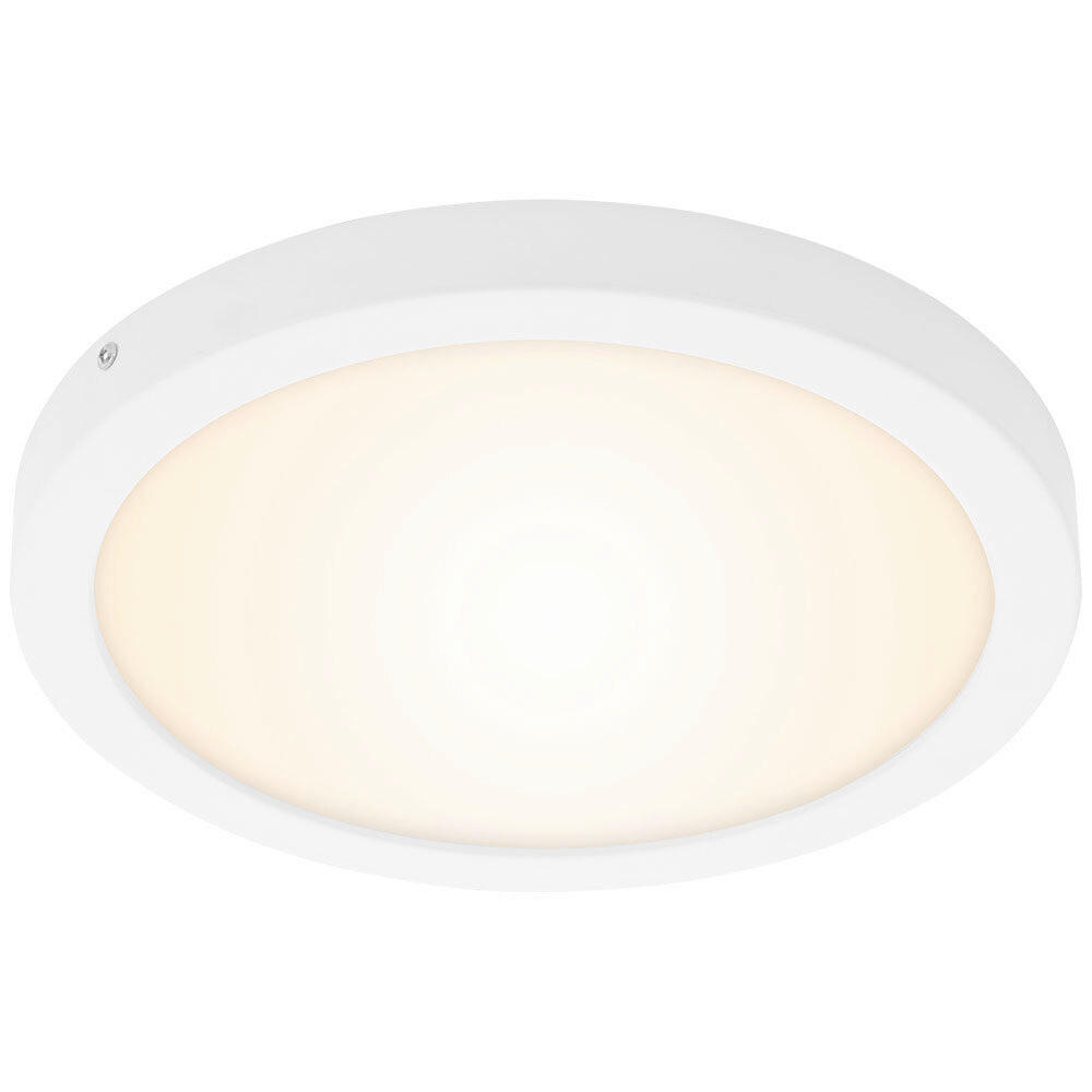 AUFBAULEUCHTE 30/3,2 cm   - Weiß, Design, Kunststoff/Metall (30/3,2cm) - Globo