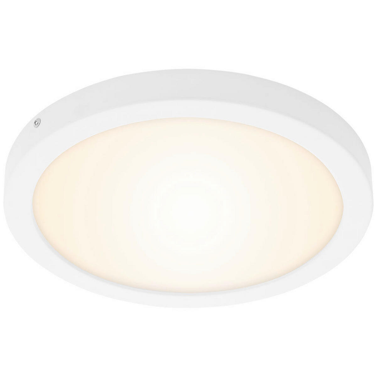 AUFBAULEUCHTE 30/3,2 cm   - Weiß, Design, Kunststoff/Metall (30/3,2cm) - Globo