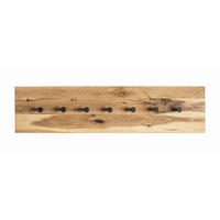 WANDGARDEROBE  in Eiche massiv Schwarz, Eichefarben  - Eichefarben/Schwarz, Basics, Holz/Metall (80/20/6cm)