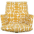 ARMLEHNSTUHL  in Eisen Jacquard  - Gelb/Schwarz, Design, Textil/Metall (59/89,5/63cm) - Novel