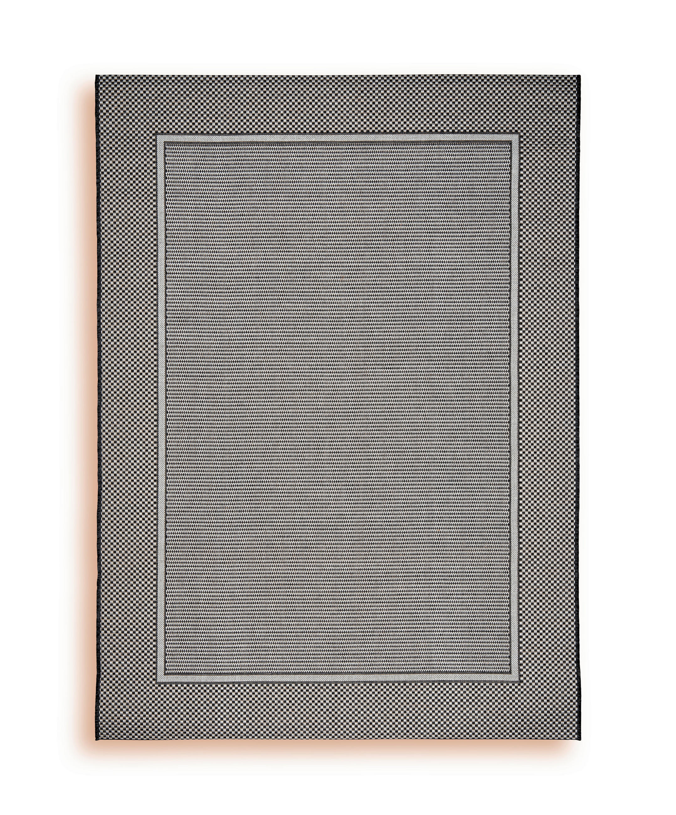 Flachwebteppich Anthrazit / Silber Paul 60x110 cm