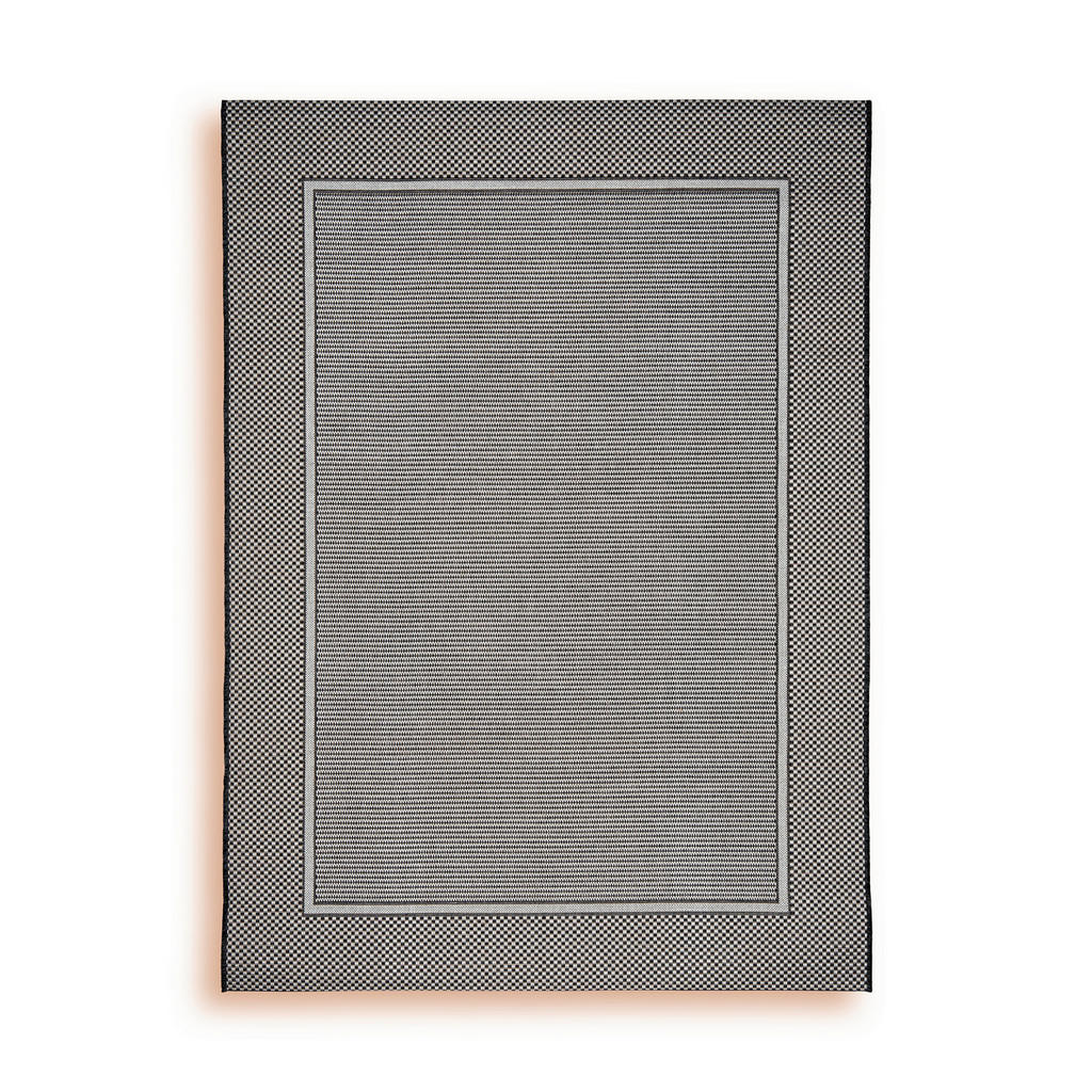 Flachwebteppich Anthrazit / Silber Paul 80x150 Cm