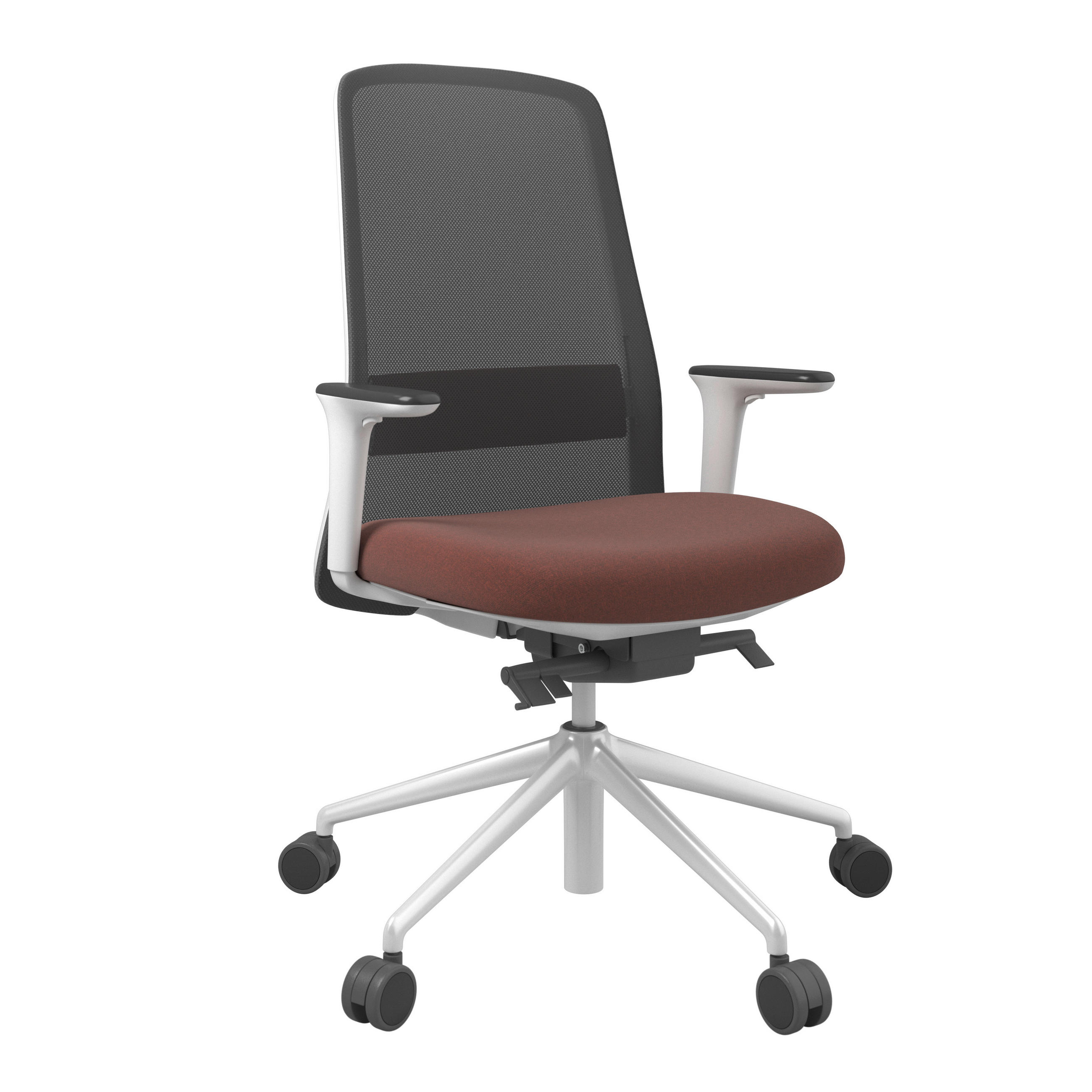 XXXLutz Drehstuhl Schwarz, Weiß, 70x103-115x70 cm