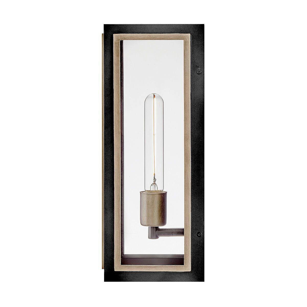 WANDLEUCHTE Shaw 38,1/14,9/15,1 cm  - Schwarz/Bronzefarben, KONVENTIONELL, Glas/Metall (38,1/14,9/15,1cm) - Elstead Lighting