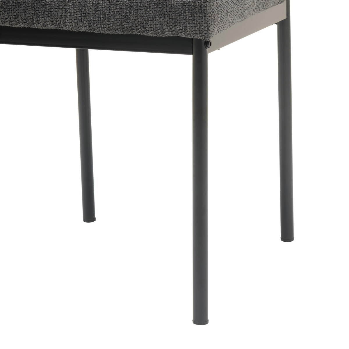 STUHL Mikrofaser Anthrazit, Schwarz  - Anthrazit/Schwarz, KONVENTIONELL, Textil/Metall (44/96/61cm) - MID.YOU