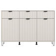 SIDEBOARD  in 138/90,5/40 cm  - Kaschmir/Schwarz, Basics, Holzwerkstoff/Metall (138/90,5/40cm) - Carryhome