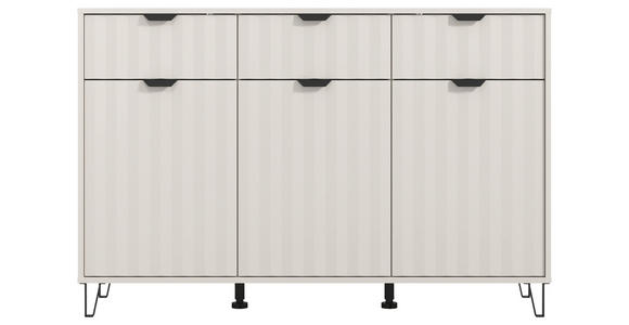 SIDEBOARD in 138/90,5/40 cm - Kaschmir/Schwarz, Basics, Holzwerkstoff/Metall (138/90,5/40cm) - Carryhome