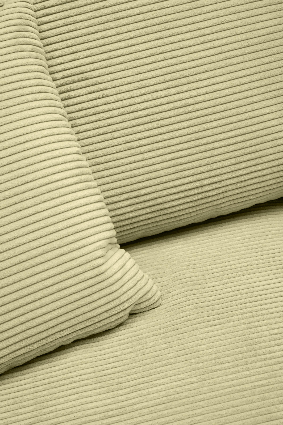 ECKSOFA in Cord Hellgrün  - Schwarz/Hellgrün, Design, Kunststoff/Textil (235/175cm) - home24