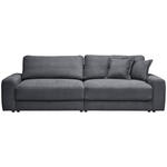 BIGSOFA in Cord Graphitfarben  - Schwarz/Graphitfarben, MODERN, Kunststoff/Textil (278/93/112cm) - Carryhome