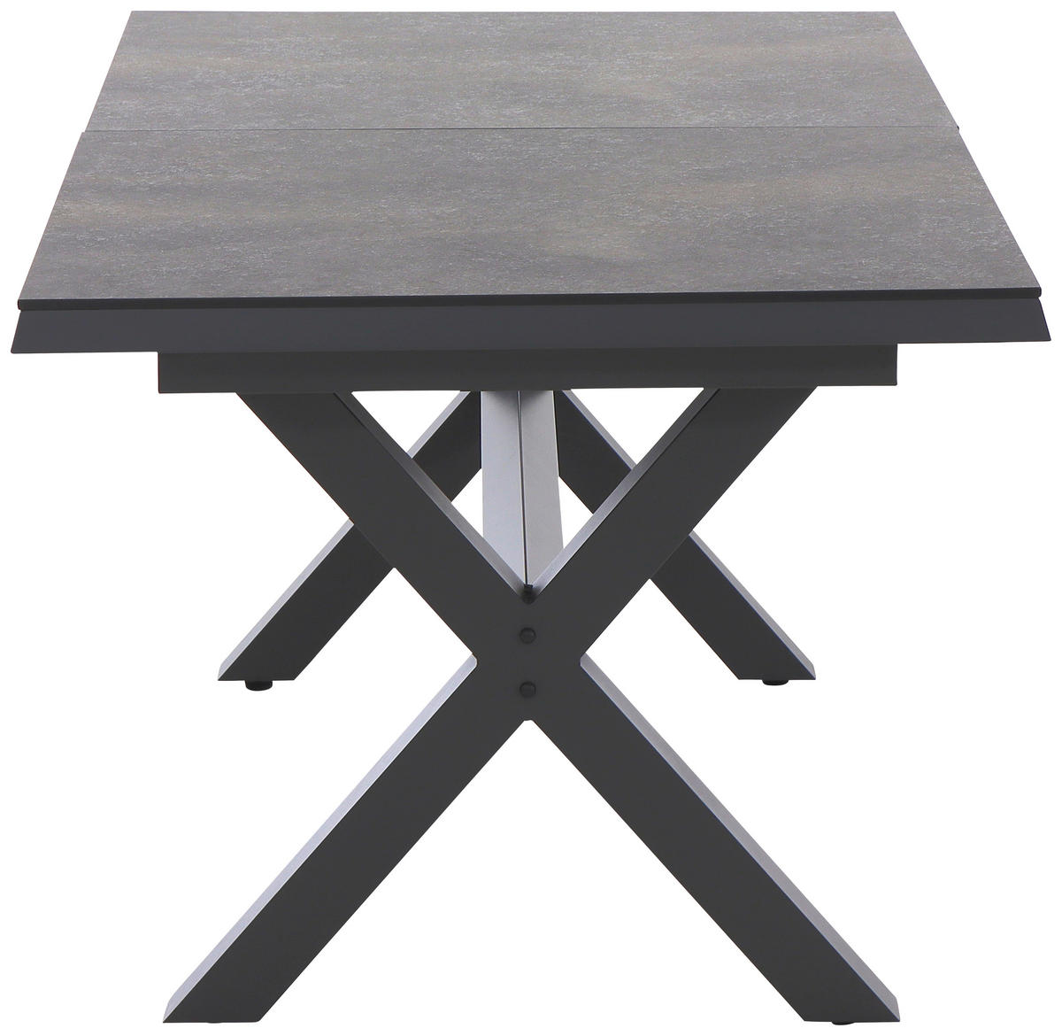 GARTENTISCH 160-200/90/77 cm Metall rechteckig  - Anthrazit/Graphitfarben, Basics, Kunststoff/Metall (160-200/90/77cm) - Siena Garden