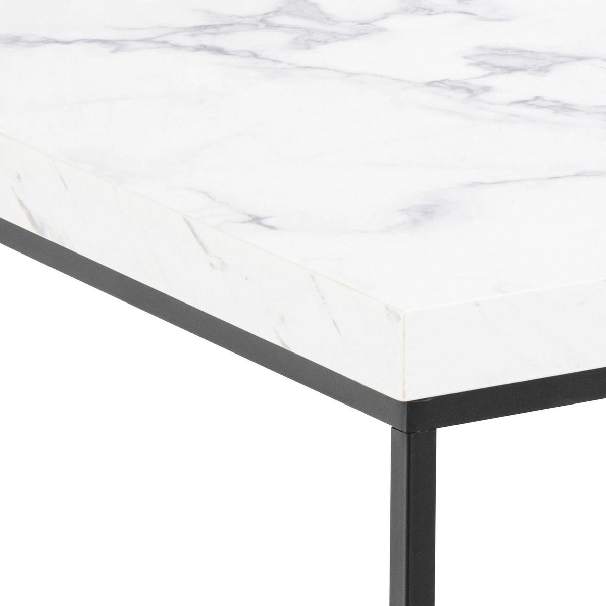 TABLE BASSE in Holzwerkstoff  - noir/blanc, Design, métal/matériau de bois (60/60cm) - Livetastic