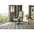 RELAXSESSEL in Leder Greige  - Greige/Schwarz, Design, Leder/Metall (76/110/86cm) - Dieter Knoll