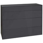SIDEBOARD Imola 121/89/42 cm 2 Schublade(n)  - Anthrazit/Schwarz, Design, Glas/Holzwerkstoff (121/89/42cm) - Novel