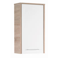 HÄNGESCHRANK 40/72/20 cm  - Weiss Hochglanz/Chromfarben, Design, Glas/Holzwerkstoff (40/72/20cm) - Xora