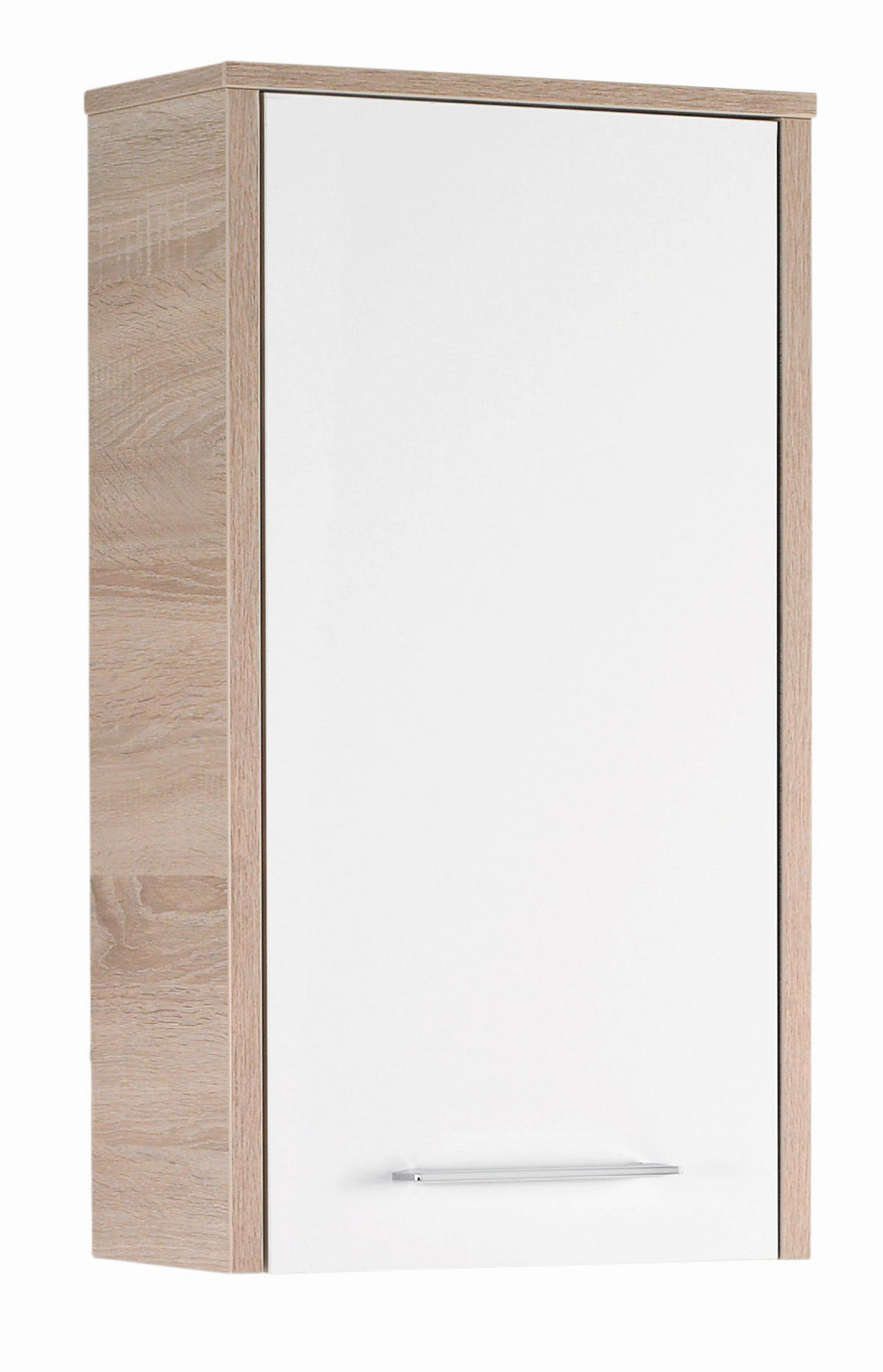 HÄNGESCHRANK 40/72/20 cm  - Weiss Hochglanz/Chromfarben, Design, Glas/Holzwerkstoff (40/72/20cm) - Xora