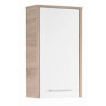 HÄNGESCHRANK 40/72/20 cm  - Chromfarben/Eichefarben, Design, Glas/Holzwerkstoff (40/72/20cm) - Xora