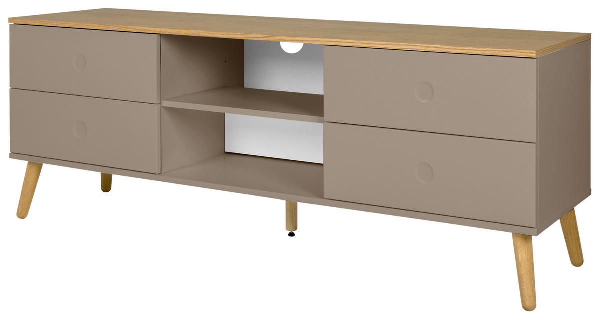 TV-ELEMENT - Taupe/Eichefarben, Design, Holz/Holzwerkstoff (162/60/43cm)