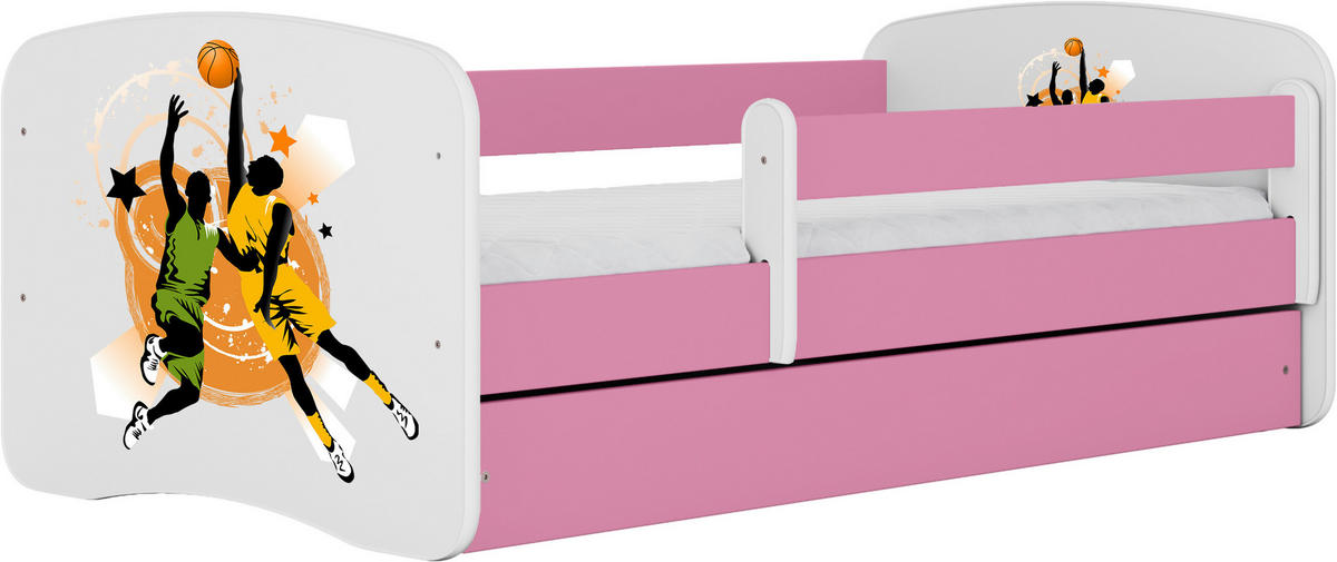 KINDER-/JUNIORBETT - Pink/Birkefarben, MODERN, Holz/Holzwerkstoff (80/160cm) - MID.YOU