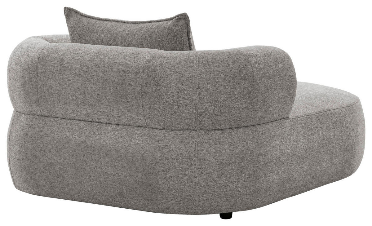 XXL-SESSEL Chenille Grau    - Schwarz/Grau, Design, Kunststoff/Textil (122/76/156cm) - Livetastic