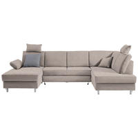 WOHNLANDSCHAFT in Webstoff Rosa  - Silberfarben/Rosa, KONVENTIONELL, Holz/Textil (167/322/186cm) - Cantus