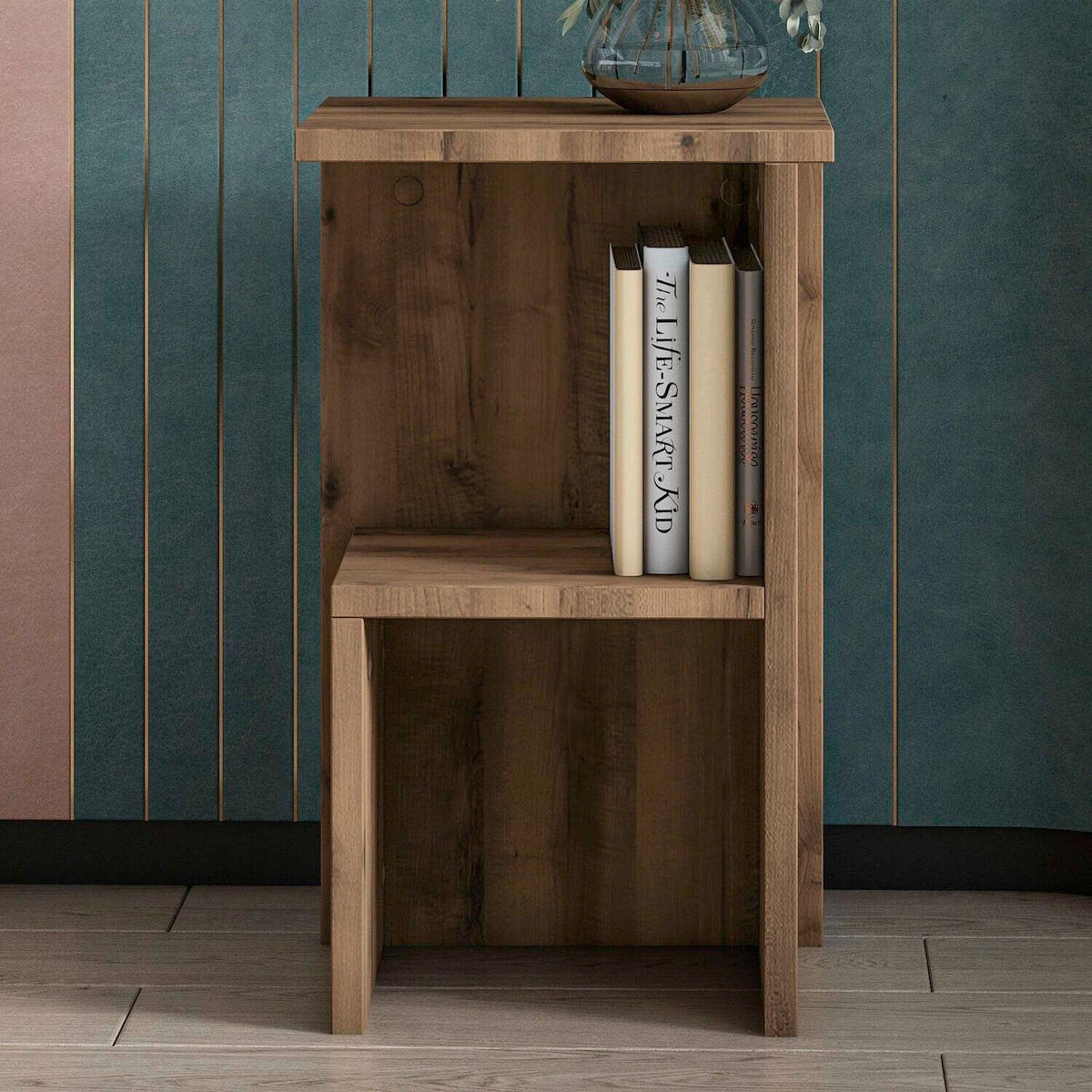 NACHTTISCH 29,6/50/29,6 cm  - Eichefarben, Design, Holzwerkstoff (29,6/50/29,6cm) - Livetastic