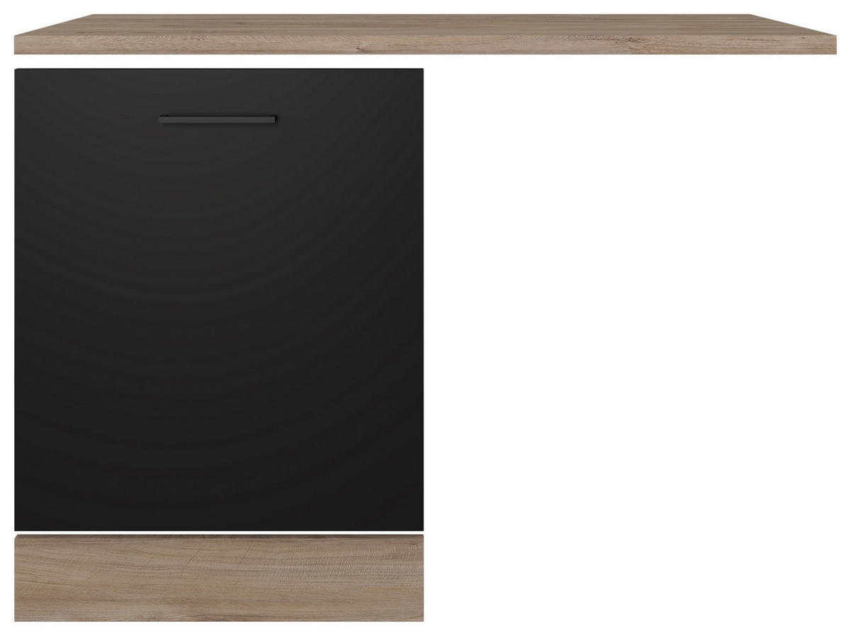 GESCHIRRSPÜLERFRONT 110/85/60 cm  in Schwarz, Eichefarben  - Eichefarben/Schwarz, KONVENTIONELL, Holzwerkstoff (110/85/60cm) - FlexWell