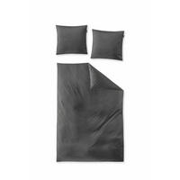 BETTWÄSCHE 3-teilig Makosatin 240/220 cm  - Anthrazit, KONVENTIONELL, Textil (240/220cm) - Irisette