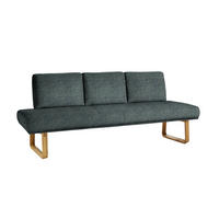 SITZBANK 224/92/78 cm  in Türkis, Eichefarben  - Türkis/Eichefarben, Design, Holz/Textil (224/92/78cm) - Dieter Knoll