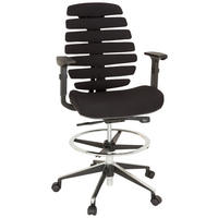 DREHSTUHL Flachgewebe Schwarz  - Schwarz, MODERN, Kunststoff/Textil (62/131/65cm) - MID.YOU