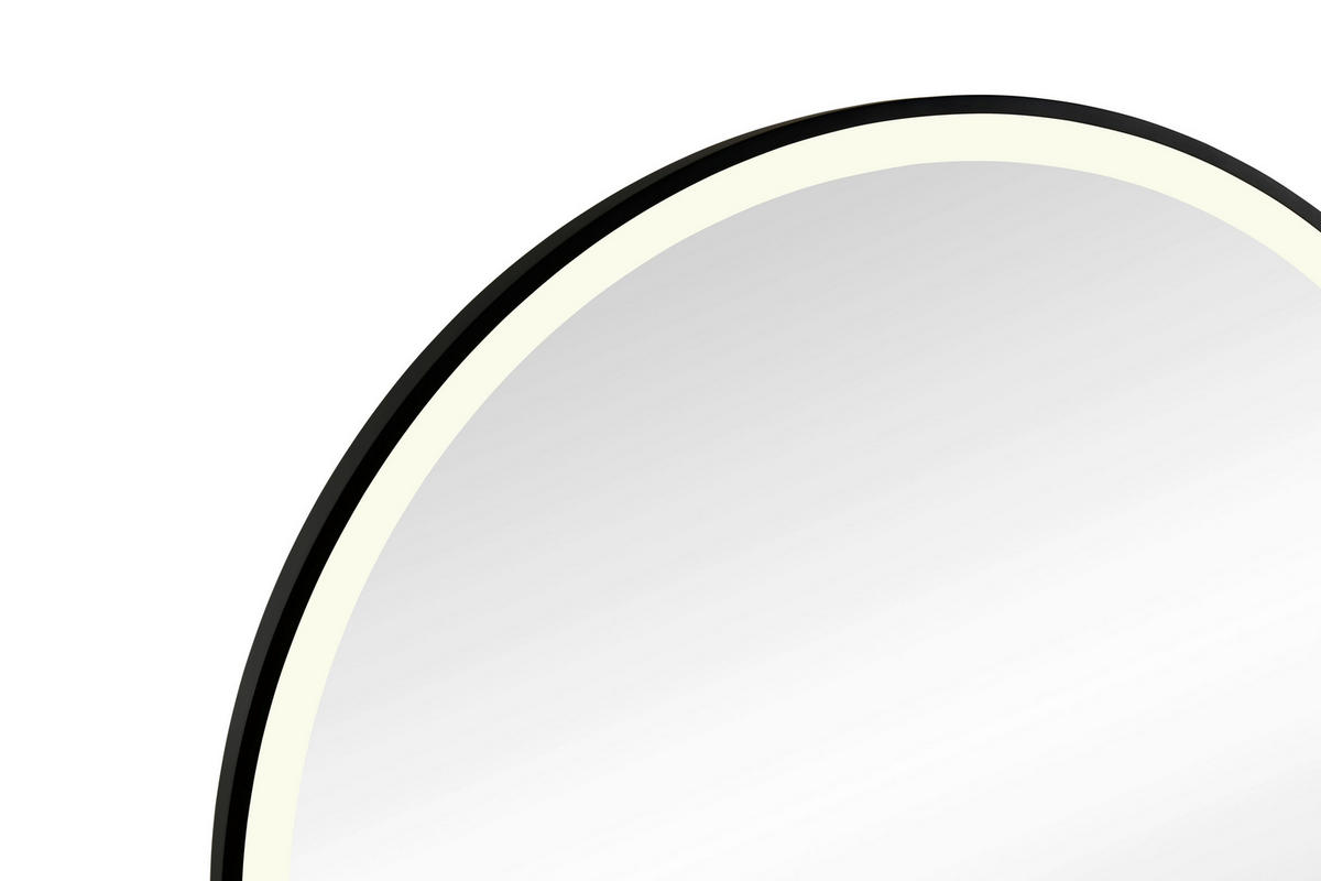 LEUCHTSPIEGEL 60/60/4 cm  - Schwarz, Trend, Glas/Metall (60/60/4cm) - Boxxx