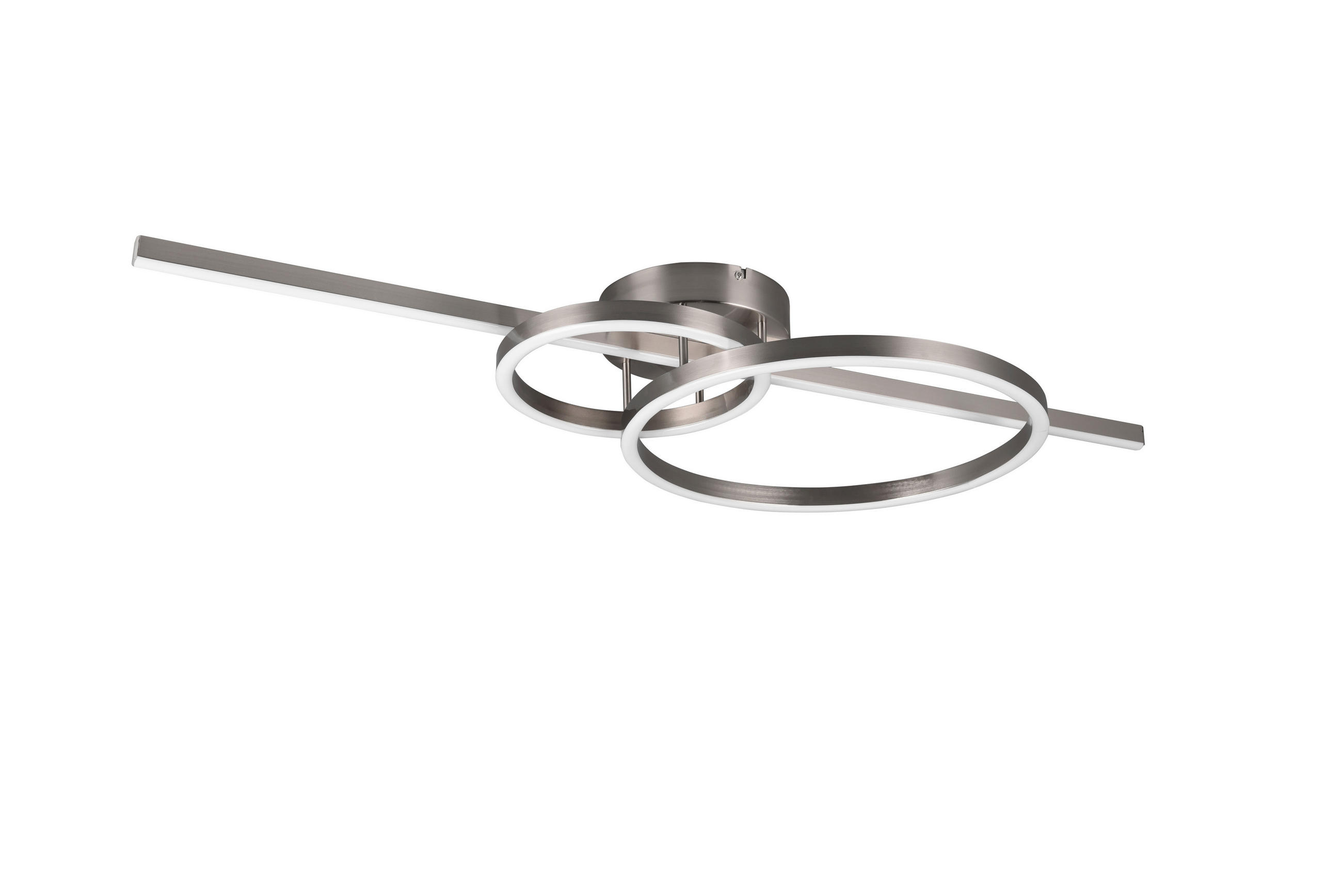 LED-DECKENLEUCHTE    100/12,5/40 cm  - Nickelfarben, Basics, Metall (100/12,5/40cm) - Trio Leuchten
