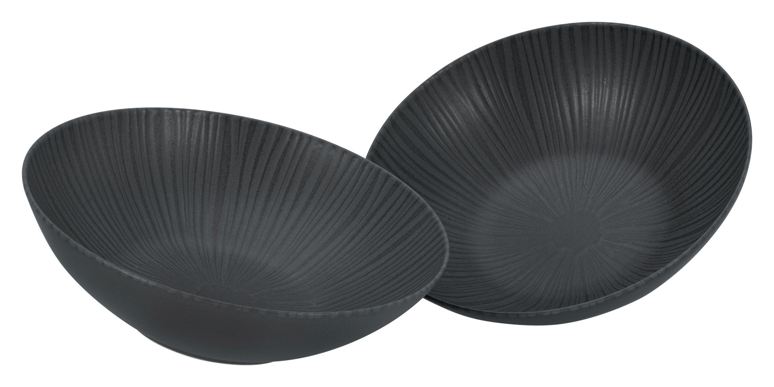 SCHÜSSELSET 2-teilig 24 cm   - Schwarz, Basics, Keramik (24cm) - Creatable