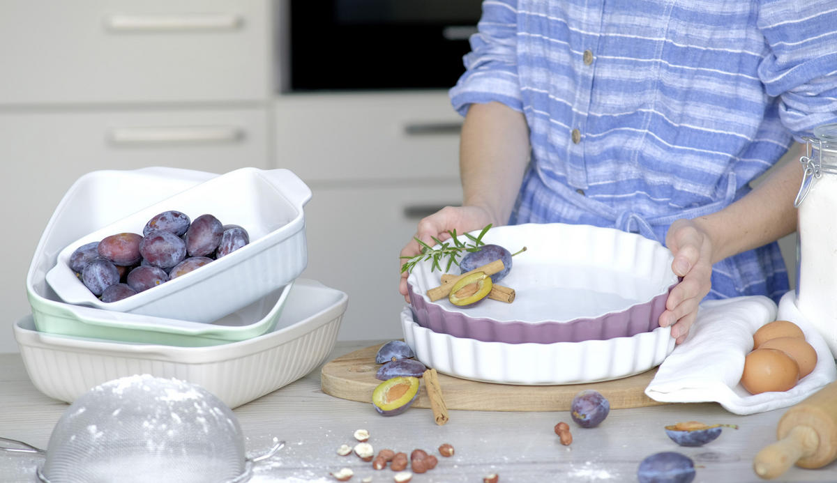 TORTENFORM KITCHEN TIME  - Hellblau, Basics, Keramik (27cm) - Mäser