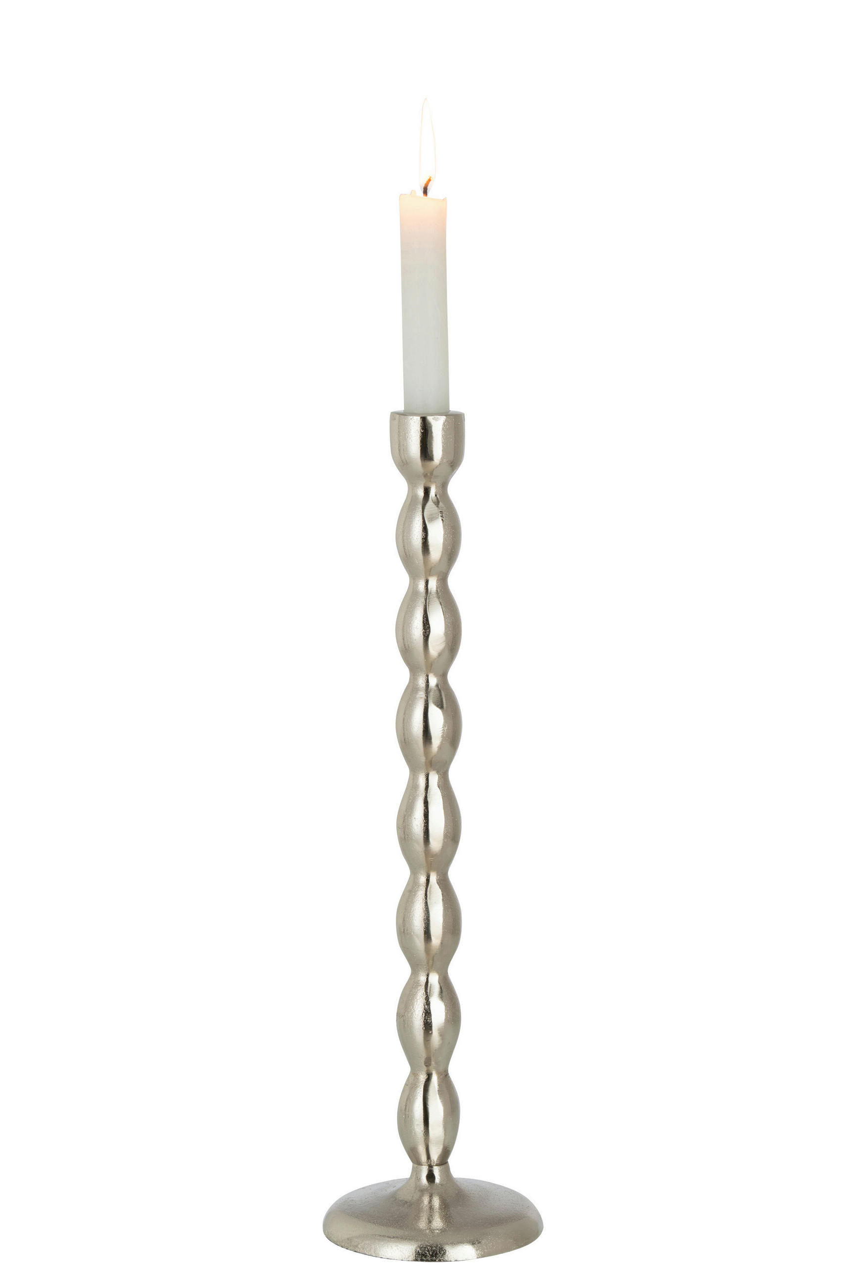 KERZENHALTER - Silberfarben, Basics, Metall (10,5/10,5/40cm) - Ambia Home