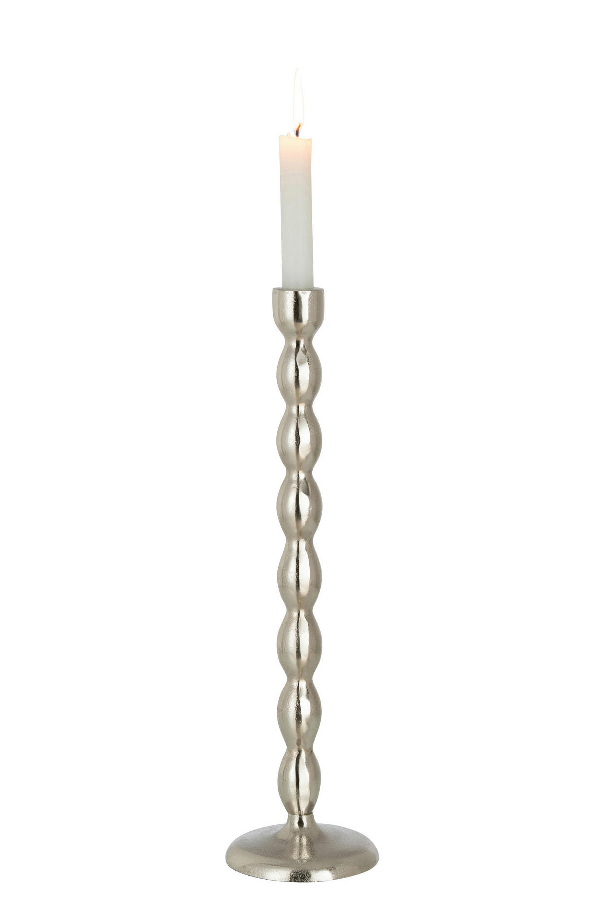 KERZENHALTER - Silberfarben, Basics, Metall (10,5/10,5/40cm) - Ambia Home
