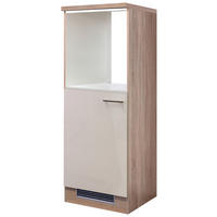 GERÄTEUMBAUSCHRANK 60/169,5/60 cm  in Sonoma Eiche, Kaschmir  - Kaschmir/Edelstahlfarben, KONVENTIONELL, Holzwerkstoff/Metall (60/169,5/60cm) - FlexWell