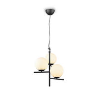 HÄNGELEUCHTE 40/150 cm  - Anthrazit/Weiß, Basics, Glas/Metall (40/150cm) - Trio Leuchten