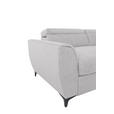 ECKSOFA Hellgrau Velours Bettkasten, Schlaffunktion, Rücken echt, Kopfteilverstellung, Liegefläche im Originalstoff  - Hellgrau/Schwarz, KONVENTIONELL, Textil/Metall (255/217cm) - Carryhome