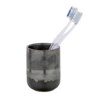 ZAHNPUTZBECHER Keramik  - Dunkelgrau/Grau, KONVENTIONELL, Keramik (8/10/8cm) - Schöner Wohnen