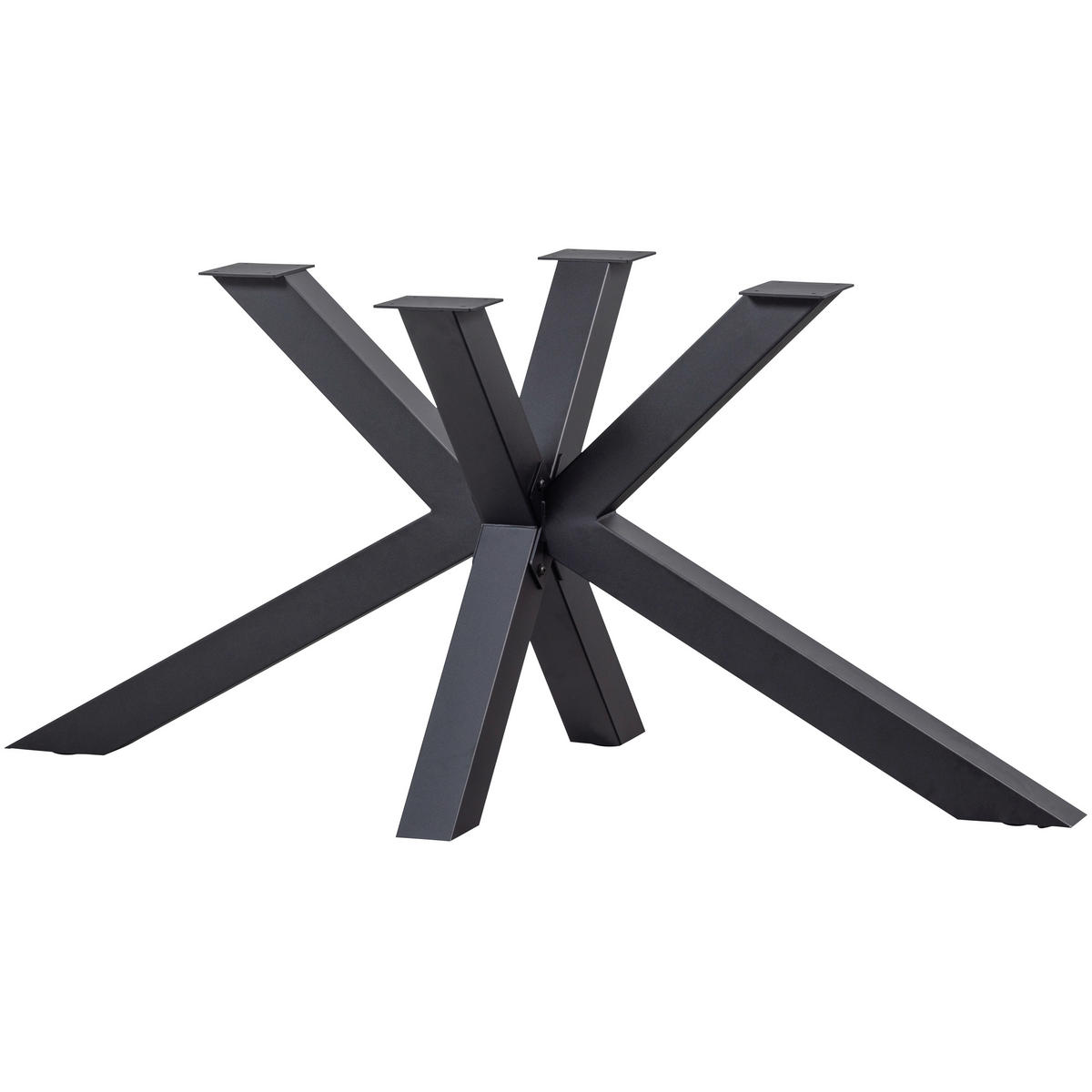 TISCHGESTELL in Metall   - Schwarz, MODERN, Metall (159/72/77cm) - Livetastic