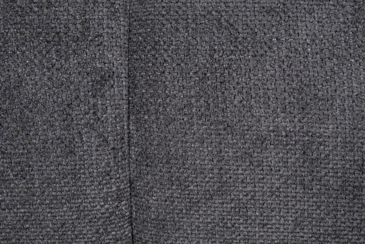 HOCKER Webstoff Schwarz  - Edelstahlfarben/Schwarz, LIFESTYLE, Textil/Metall (120/43/70cm) - Hom`in